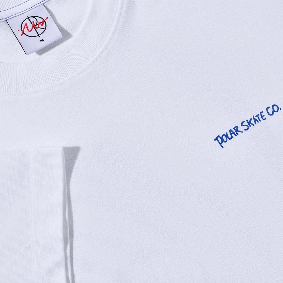 Polar Skate Co. Doodle White/Ultramarine Contrast Tee