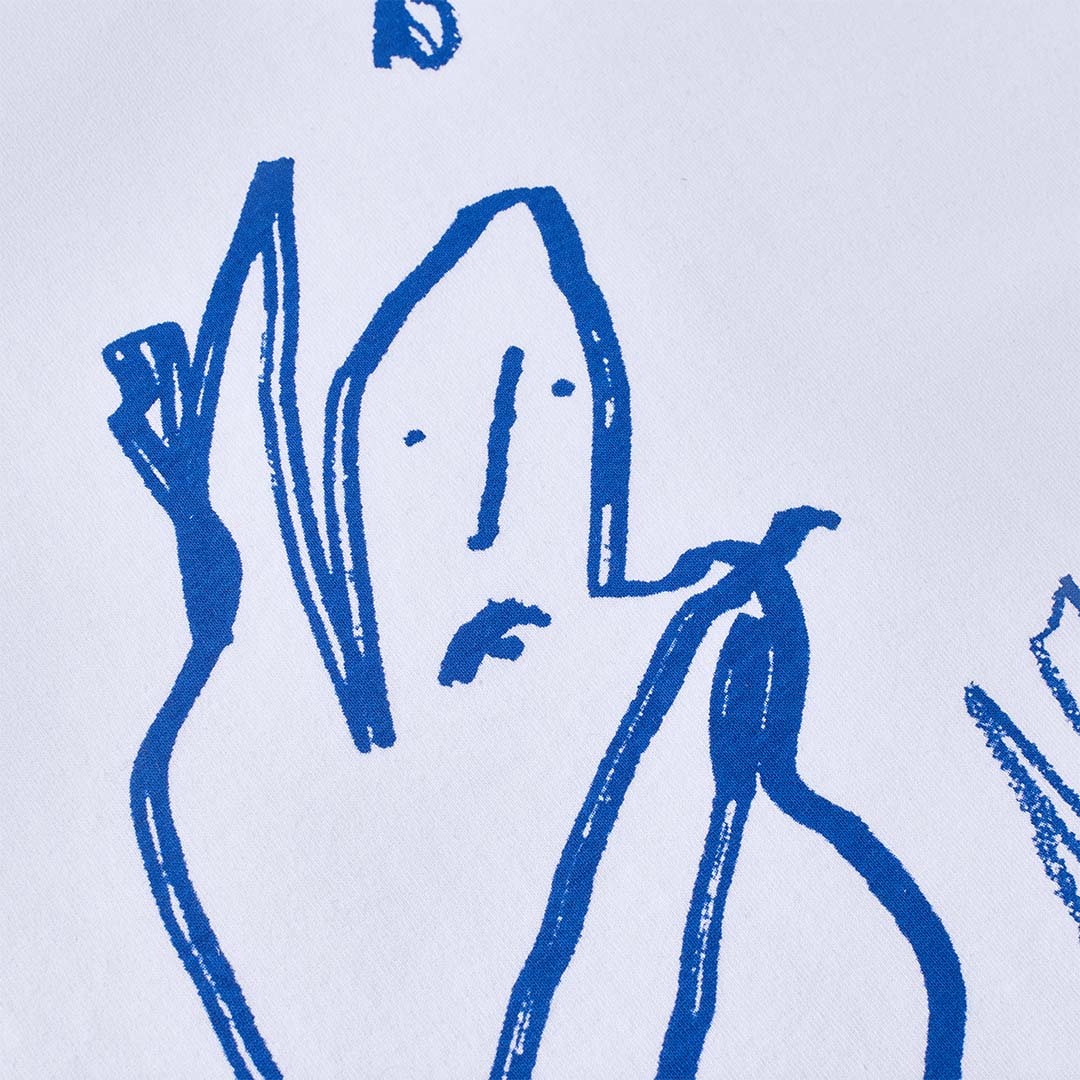 Polar Skate Co. Doodle White/Ultramarine Contrast Tee