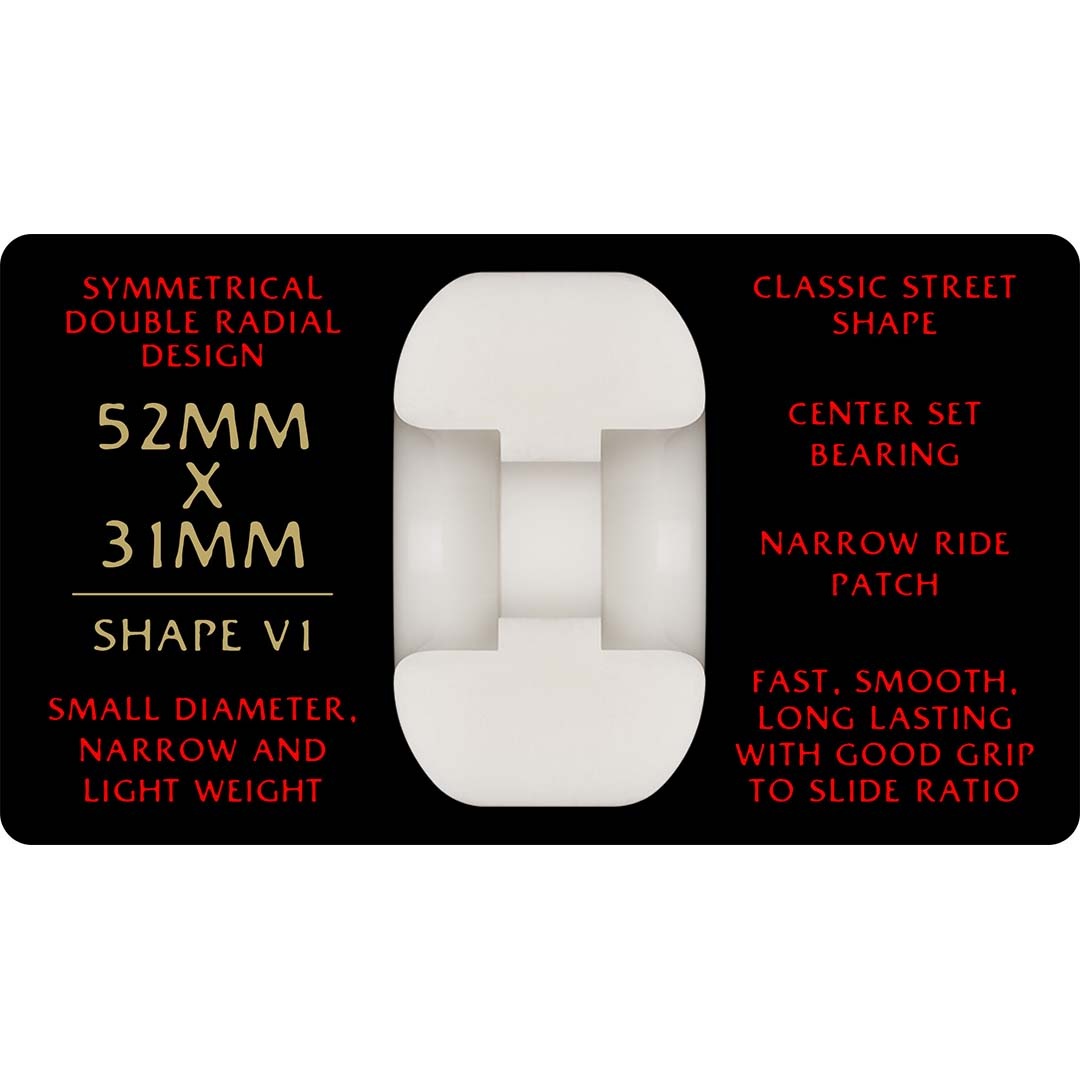 Powell Peralta Dragon Formula Wheels White 93a V1 52mm