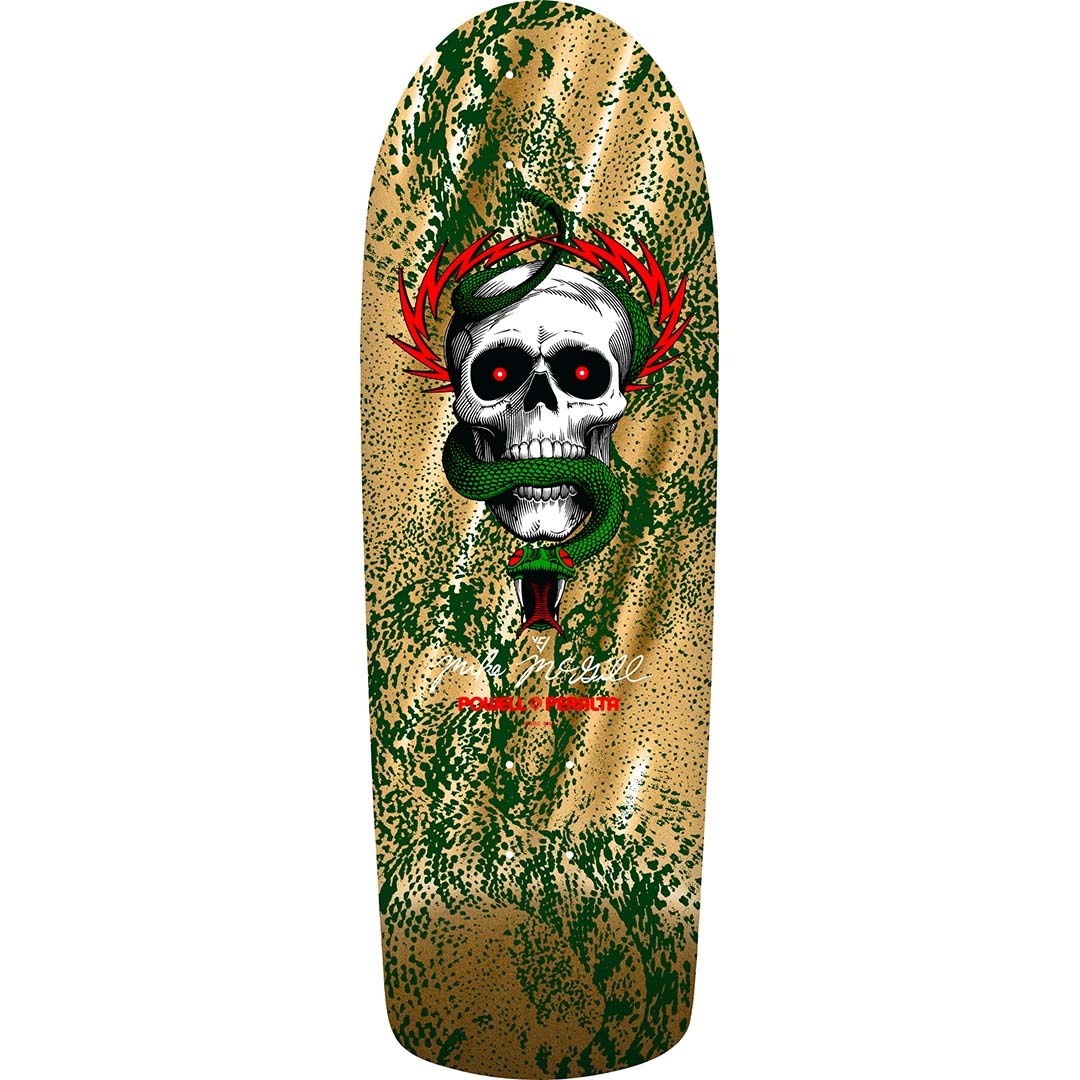 Powell Peralta Mike McGill Skull & Snake Green/Gold Foil 10" X 30.125"