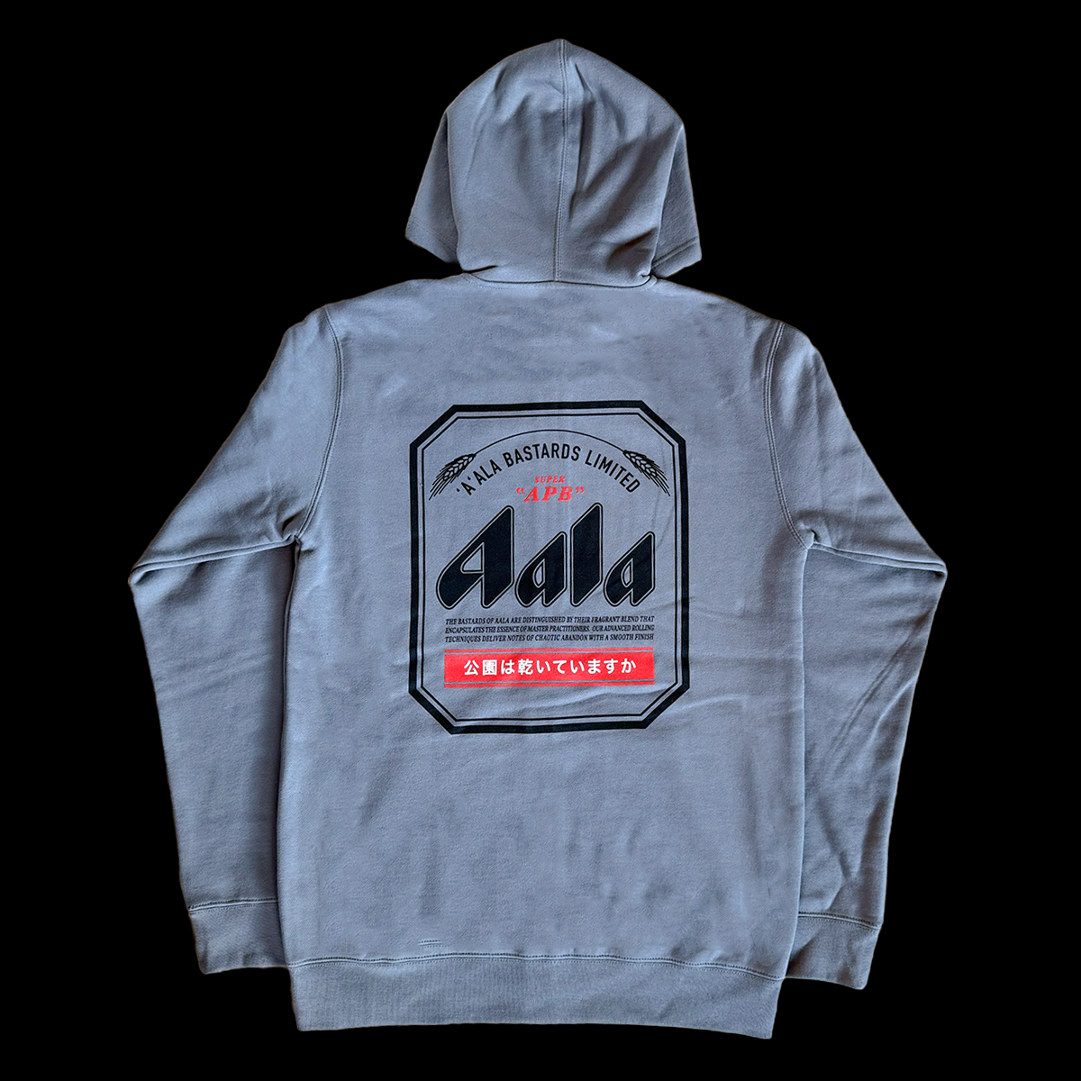 APB Skateshop APB Aala Dry Zip Hoodie Gravel/Black