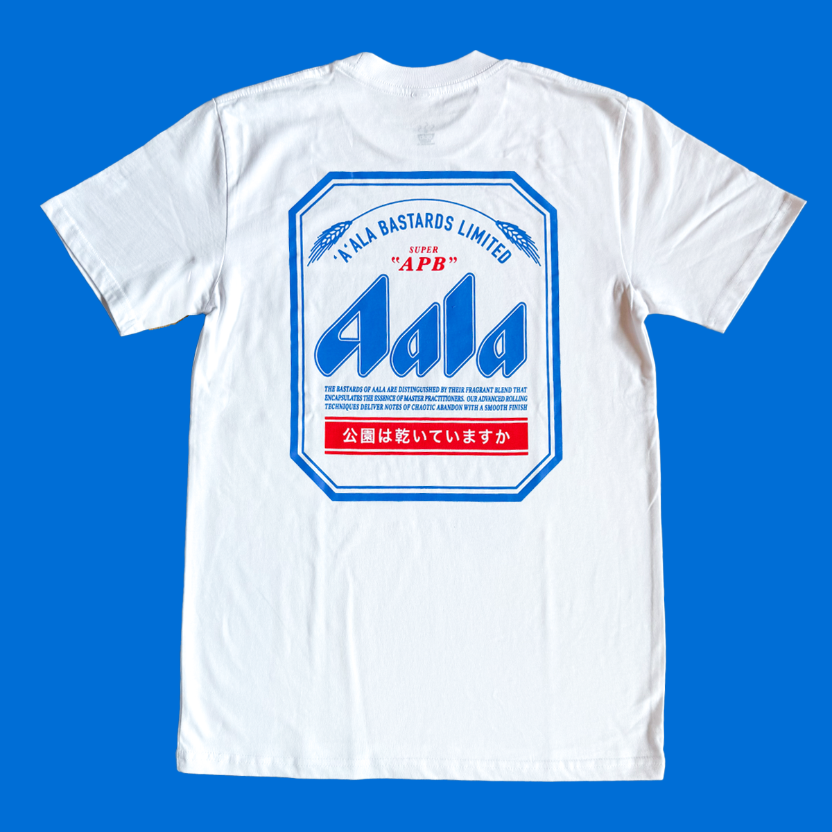 APB Skateshop APB Aala Dry Tee White/Blue