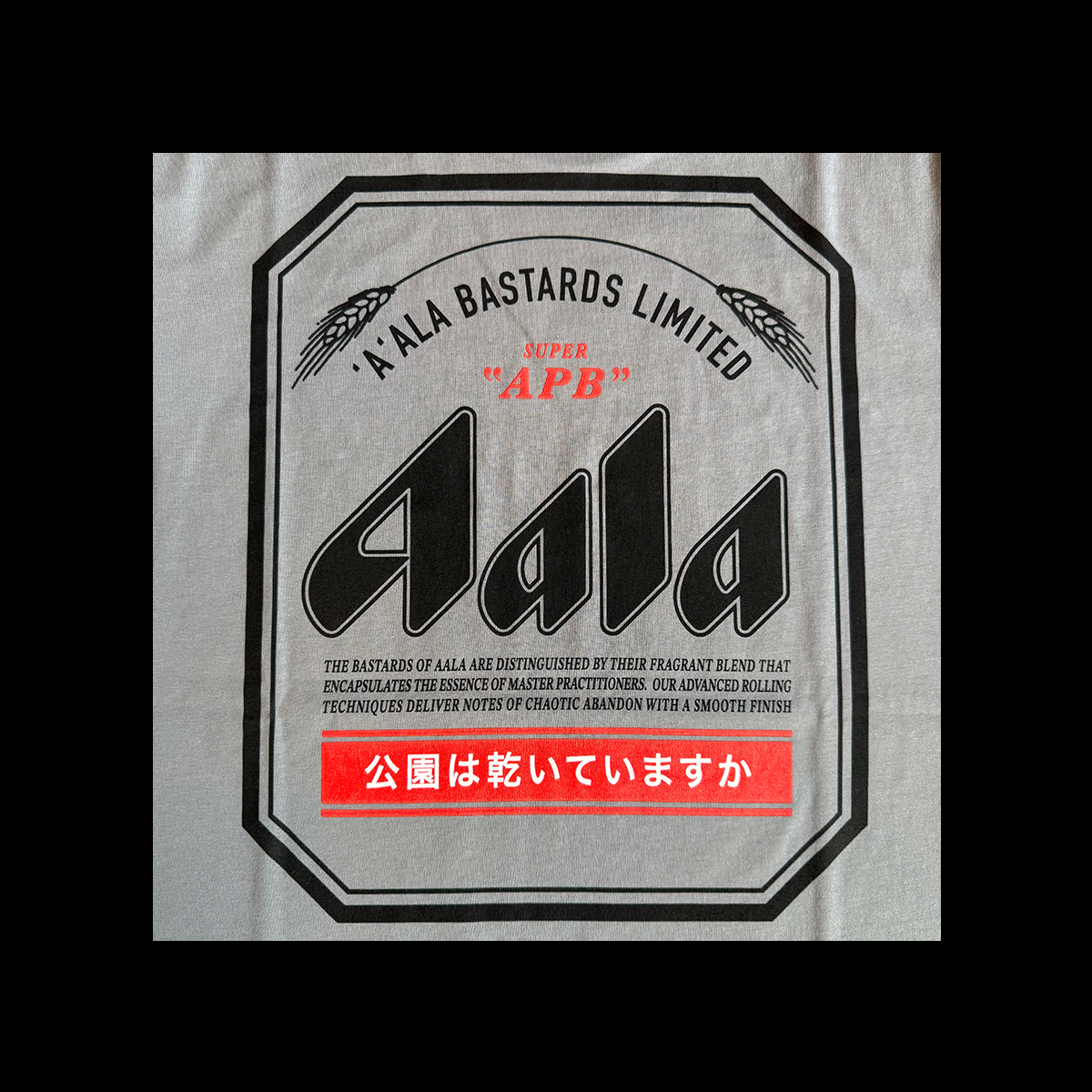 APB Skateshop APB Aala Dry Tee Gravel/Black