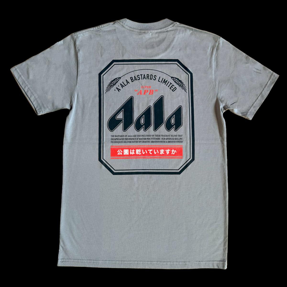 APB Skateshop APB Aala Dry Tee Gravel/Black