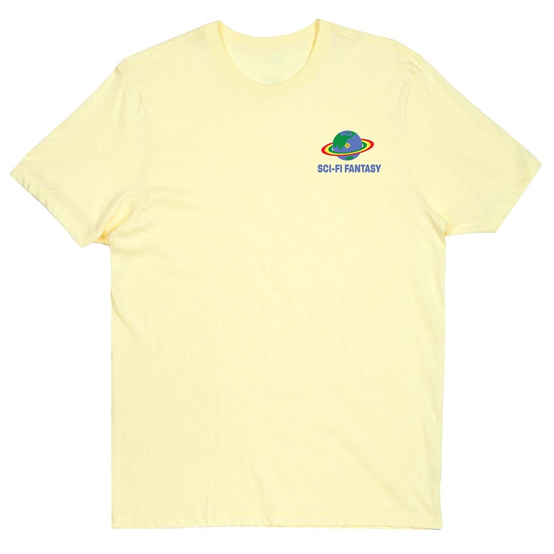 Sci-Fi Fantasy Zen Meditation Tee Soft Yellow