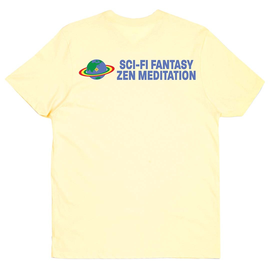 Sci-Fi Fantasy Zen Meditation Tee Soft Yellow