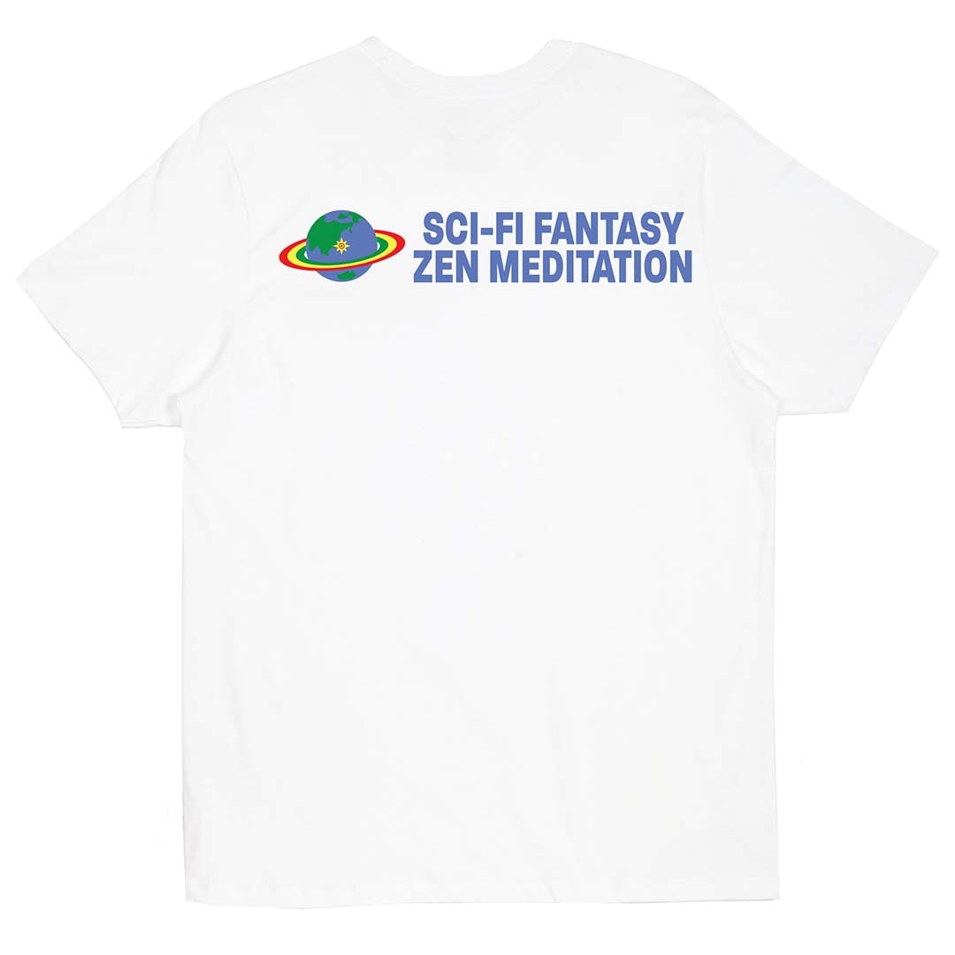 Sci-Fi Fantasy Zen Meditation Tee White