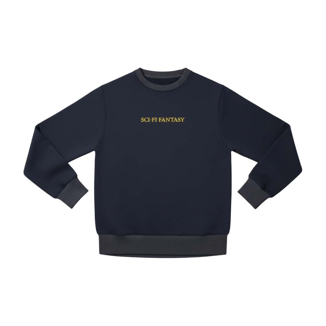 Sci-Fi Fantasy Logo Crewneck Fleece Navy