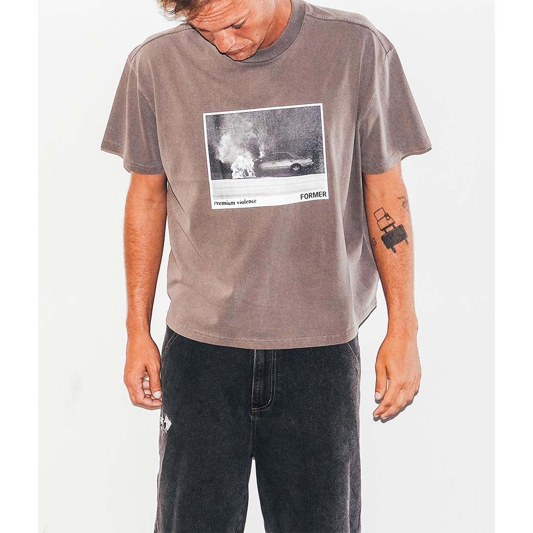 FORMER Ignite Boxy T-Shirt Brown
