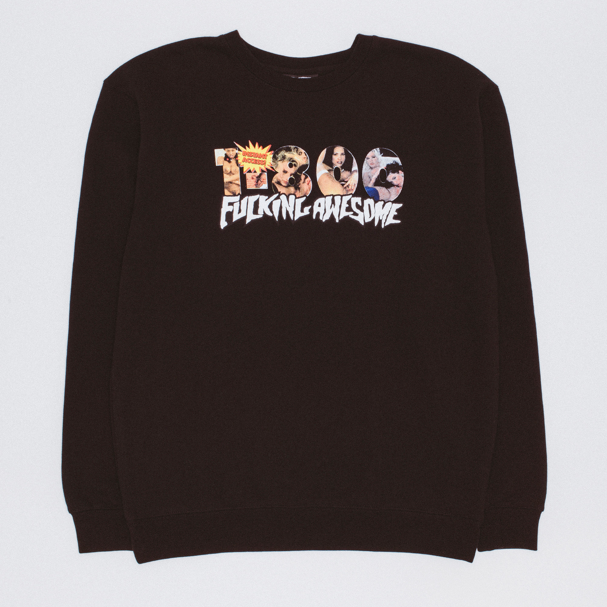 Fucking Awesome Toll Free Crewneck Black