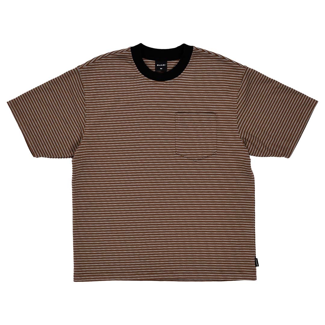 Quasi Skateboards ISO Striped Pocket Tee Brown