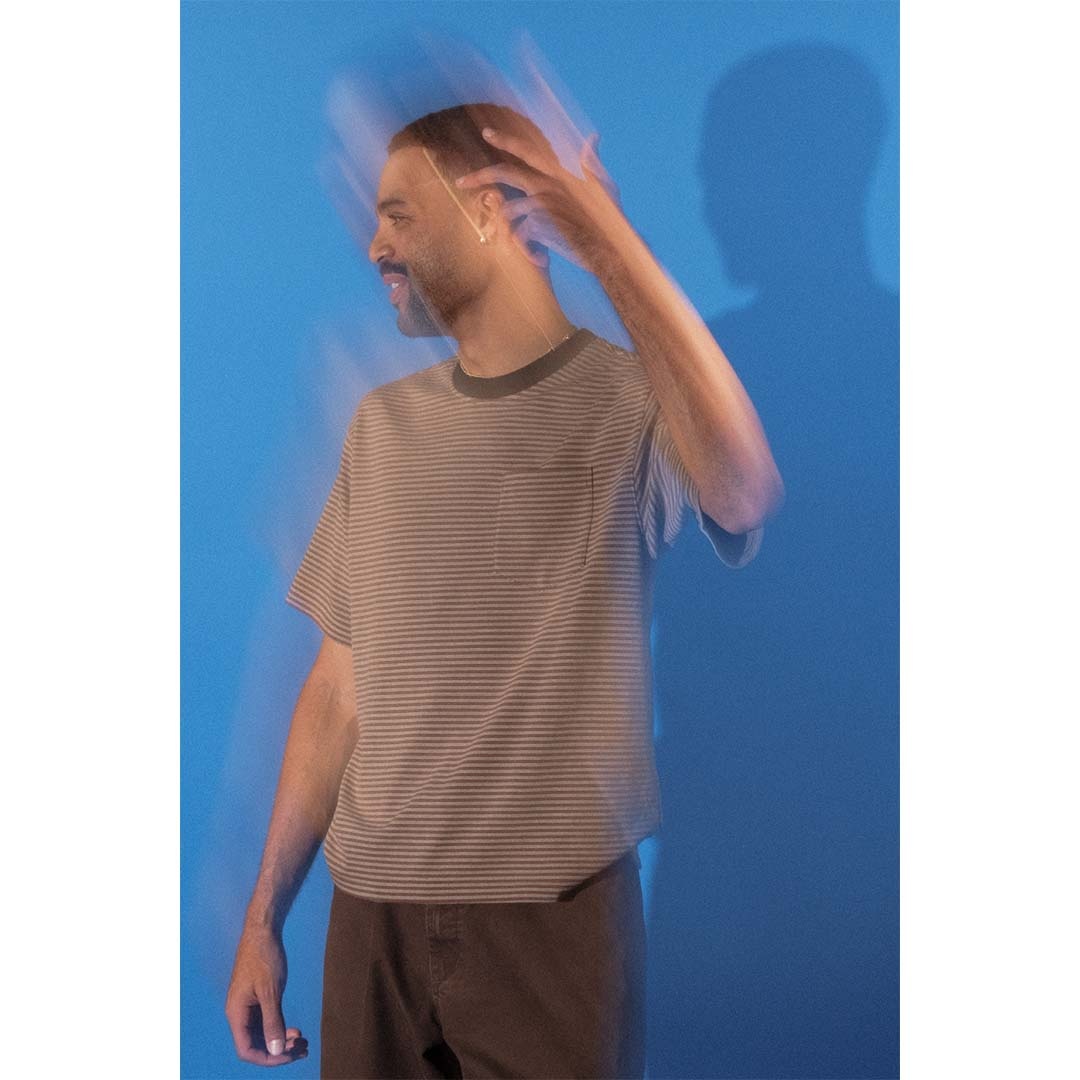 Quasi Skateboards ISO Striped Pocket Tee Brown