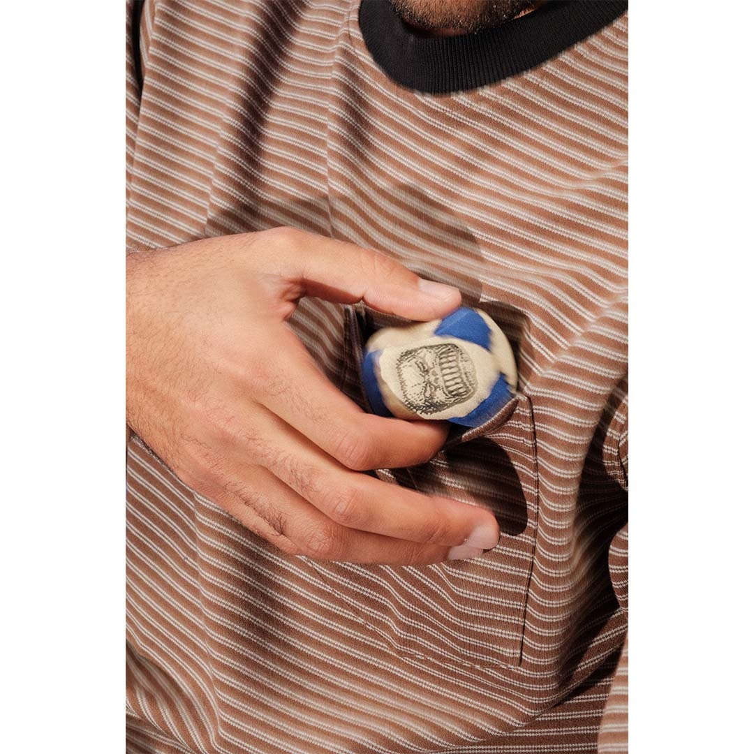 Quasi Skateboards ISO Striped Pocket Tee Brown