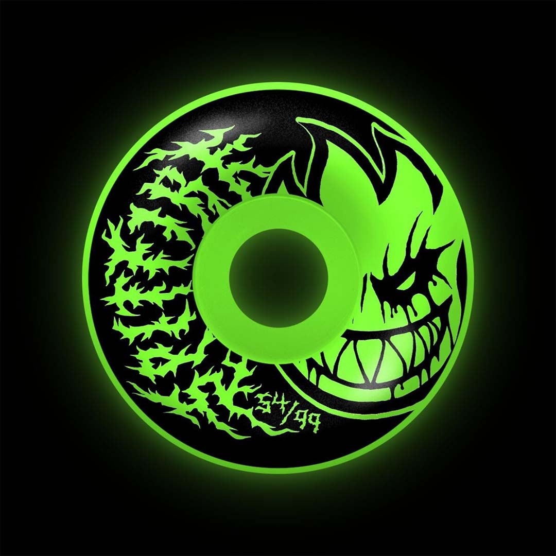 Spitfire Wheels Spitfire F4 99d Deathmask II Bighead Radial Full Glow In The Dark 54mm