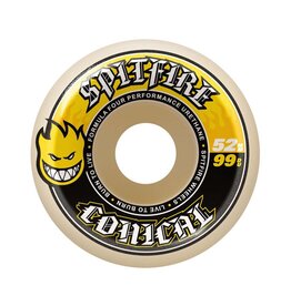 Spitfire Wheels Spitfire F4 99d Conical Yellow Print 52mm