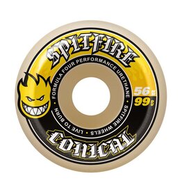 Spitfire Wheels Spitfire F4 99d Conical Yellow Print 56mm