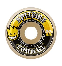 Spitfire Wheels Spitfire F4 99d Conical Yellow Print 54mm