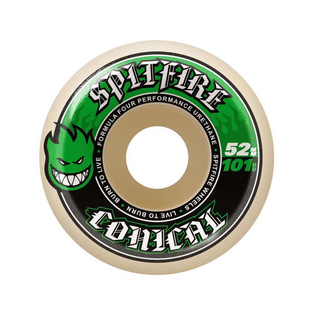 Spitfire Wheels Spitfire F4 101d Conical Green Print 52mm