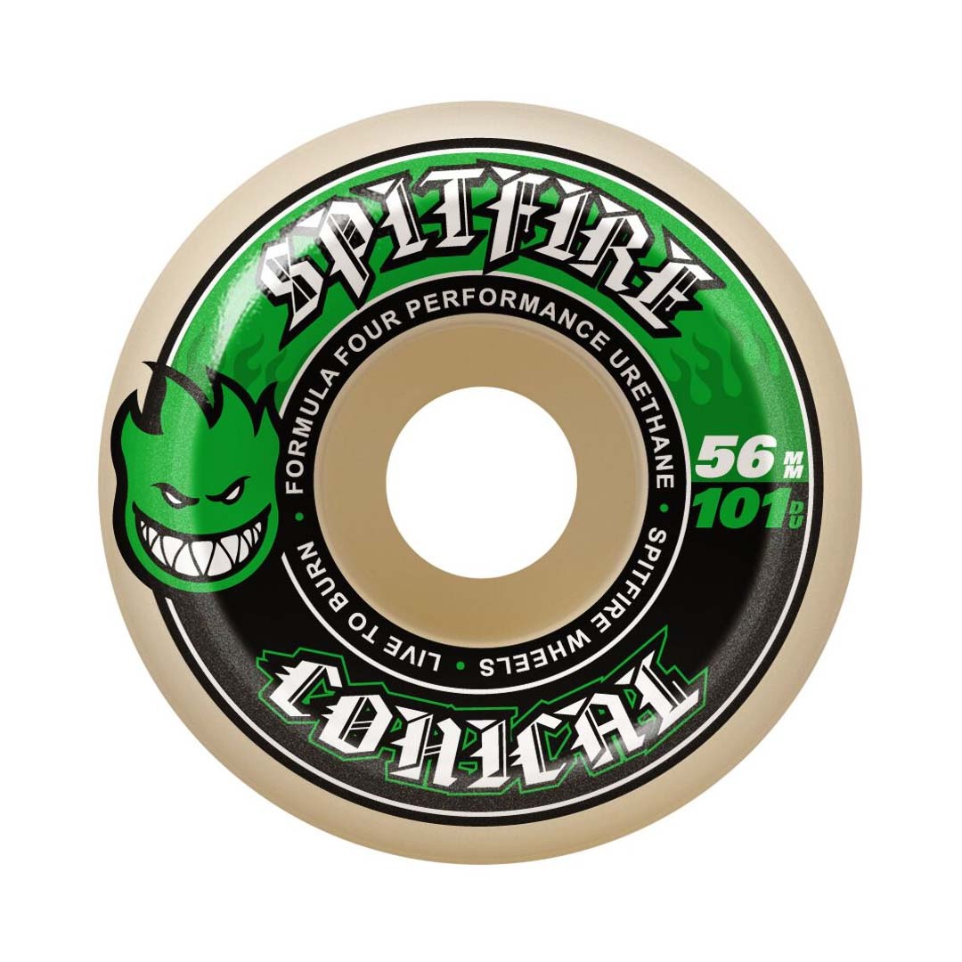 Spitfire Wheels Spitfire F4 101d Conical Green Print 56mm