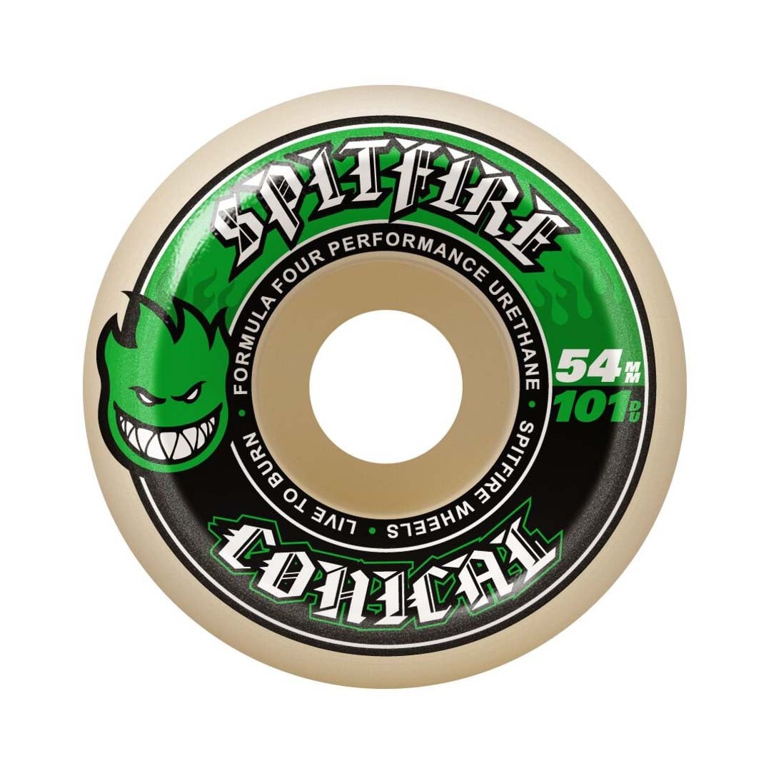 Spitfire Wheels Spitfire F4 101d Conical Green Print 54mm
