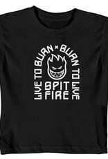 Spitfire Wheels Toddler Live To Burn Arch Black White