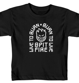 Spitfire Wheels Toddler Live To Burn Arch Black White