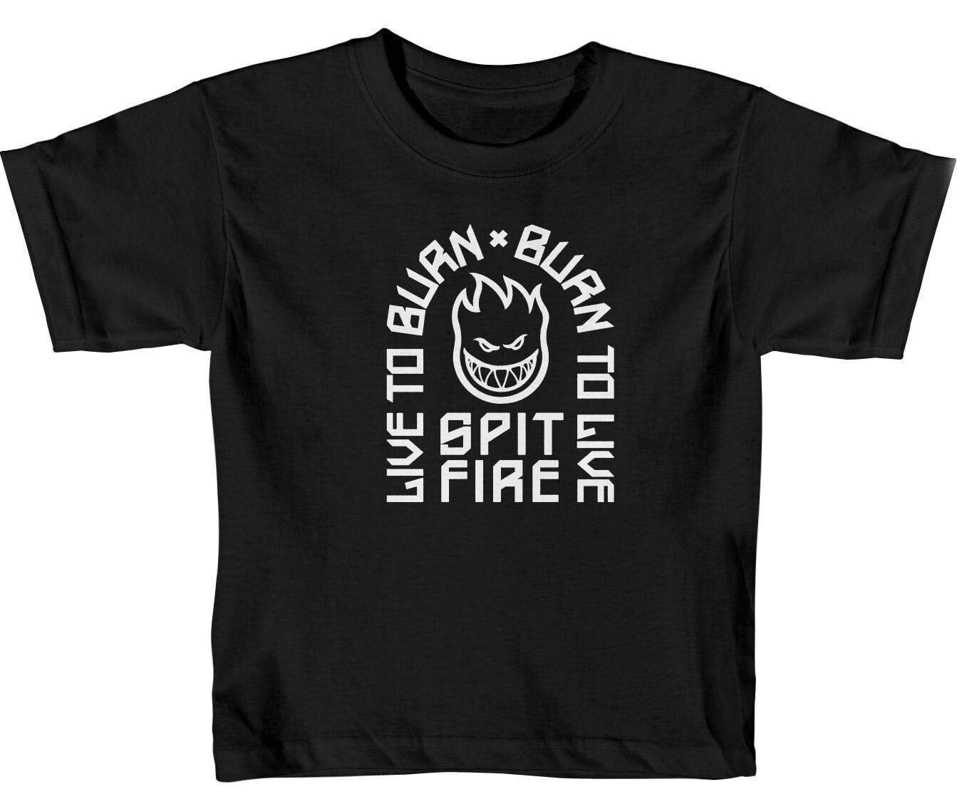 Spitfire Wheels Toddler Live To Burn Arch Black White