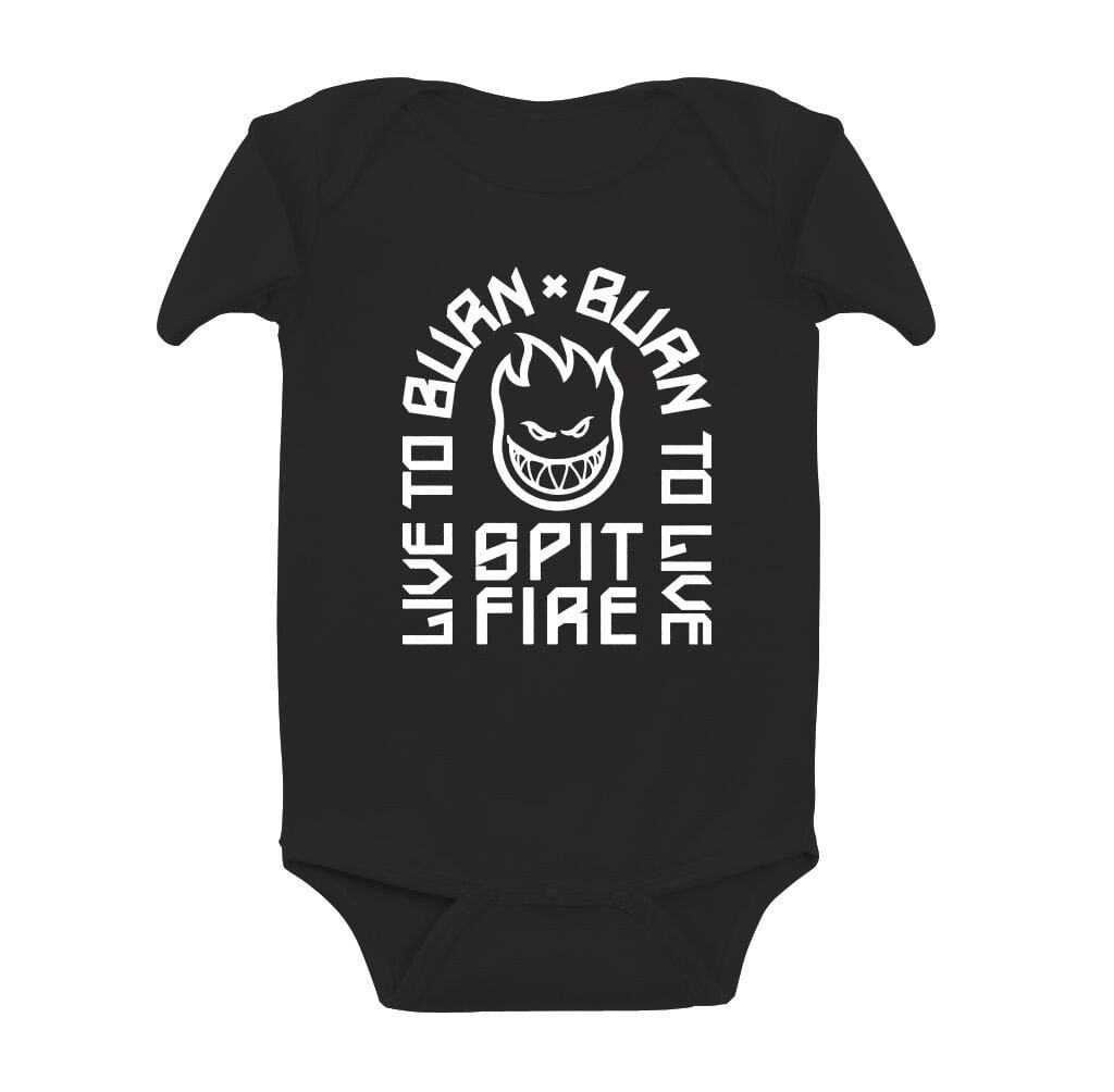 Spitfire Wheels Onesie Live To Burn Arch Black/White