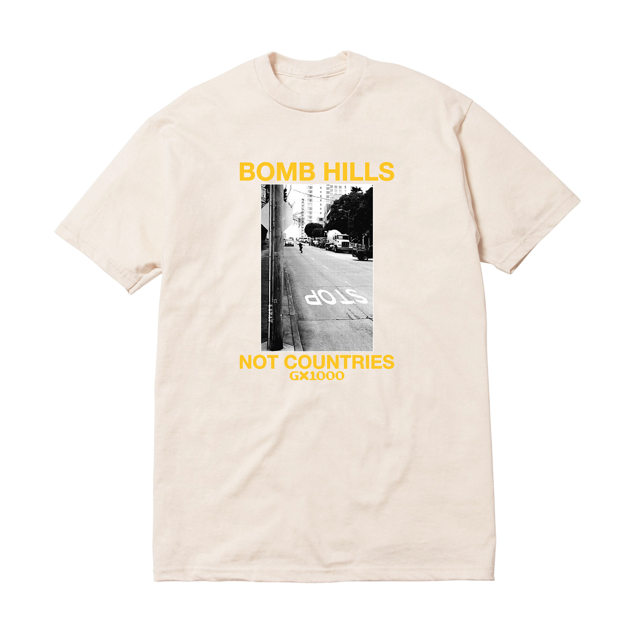 GX1000 Bomb Hills Not Countries Tee Off White/Yellow