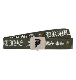 Primitive Outsider Web Belt Olive