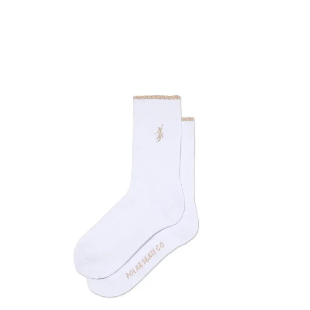 Polar Skate Co. Business Socks No Complies Forever White/Sand 39-42