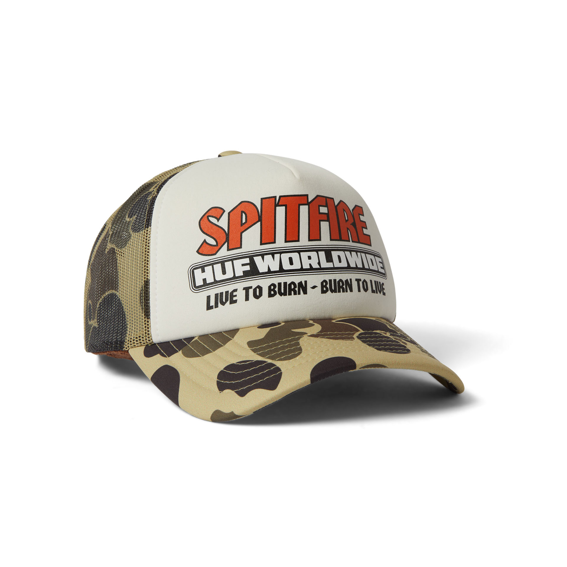 HUF Burn Forever Trucker Camo