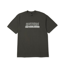 HUF Spitfire Burn Heavyweight Tee Washed Black