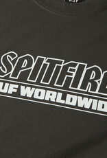 HUF Spitfire Burn Heavyweight Tee Washed Black