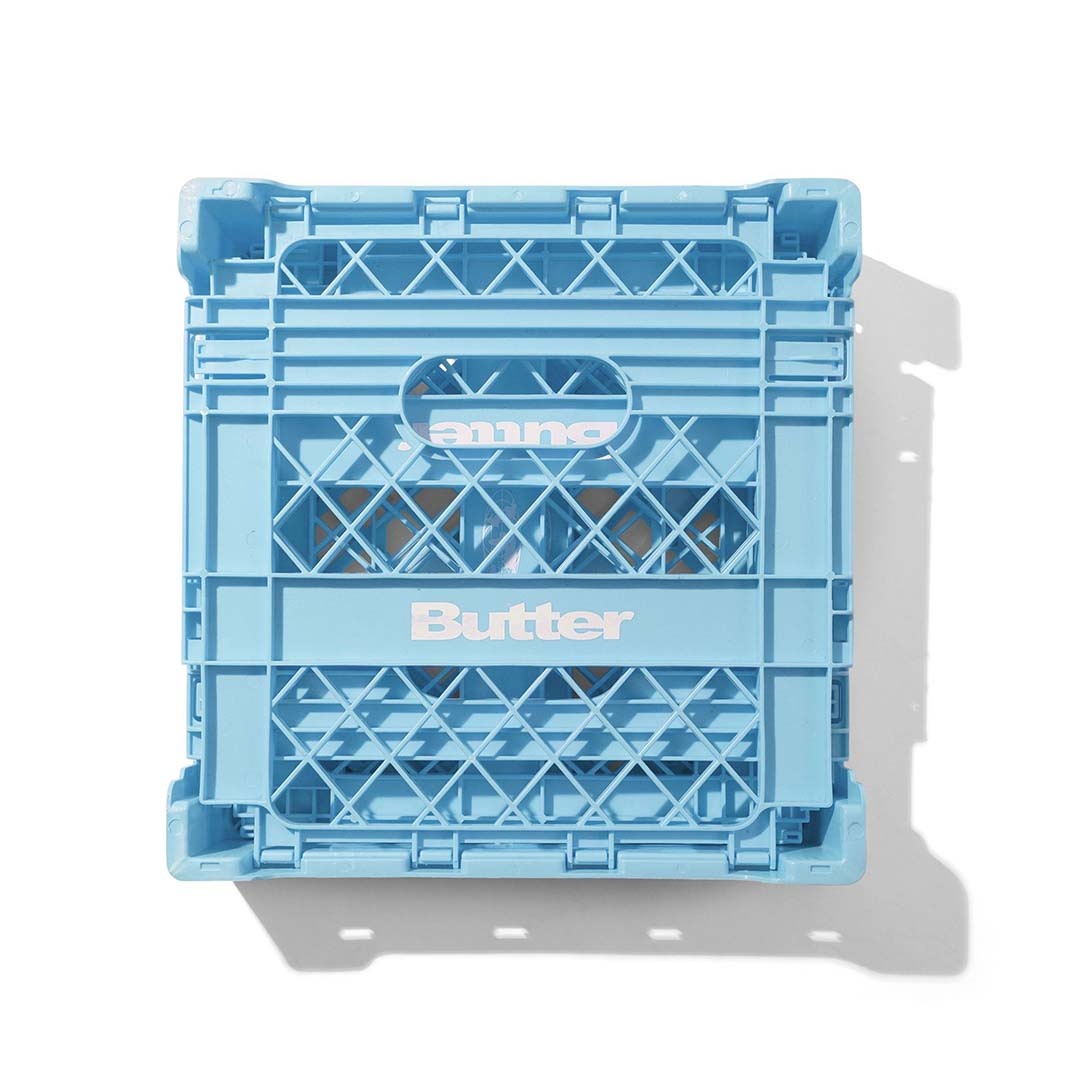 Butter Brand Collapsable Record Crate Sky Blue