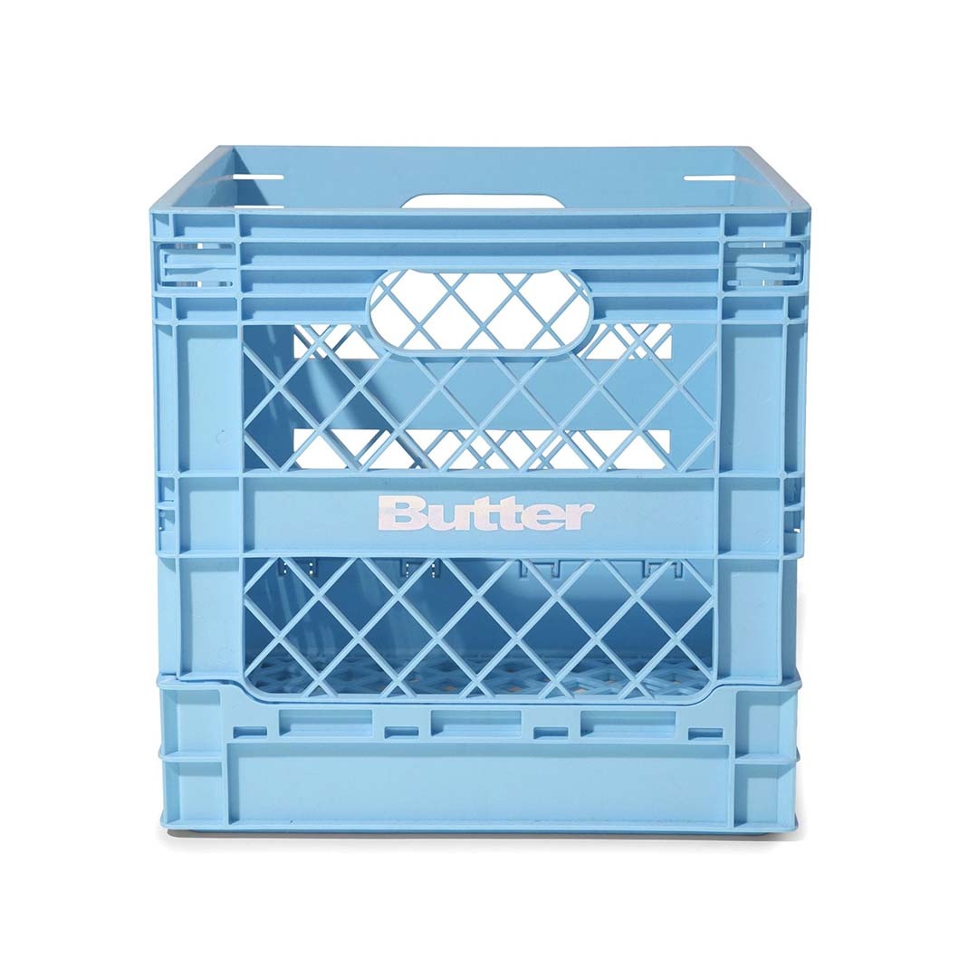 Butter Brand Collapsable Record Crate Sky Blue