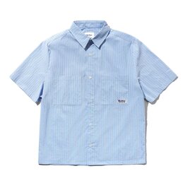 Butter Brand Vertical Stripe S/S Shirt Sky Blue