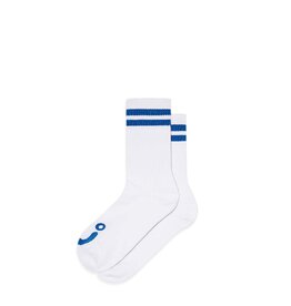 Polar Skate Co. Rib Socks - Happy Sad White/Blue