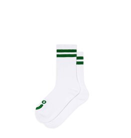 Polar Skate Co. Rib Socks - Happy Sad White/Green