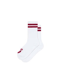 Polar Skate Co. Rib Socks - Happy Sad White/Red