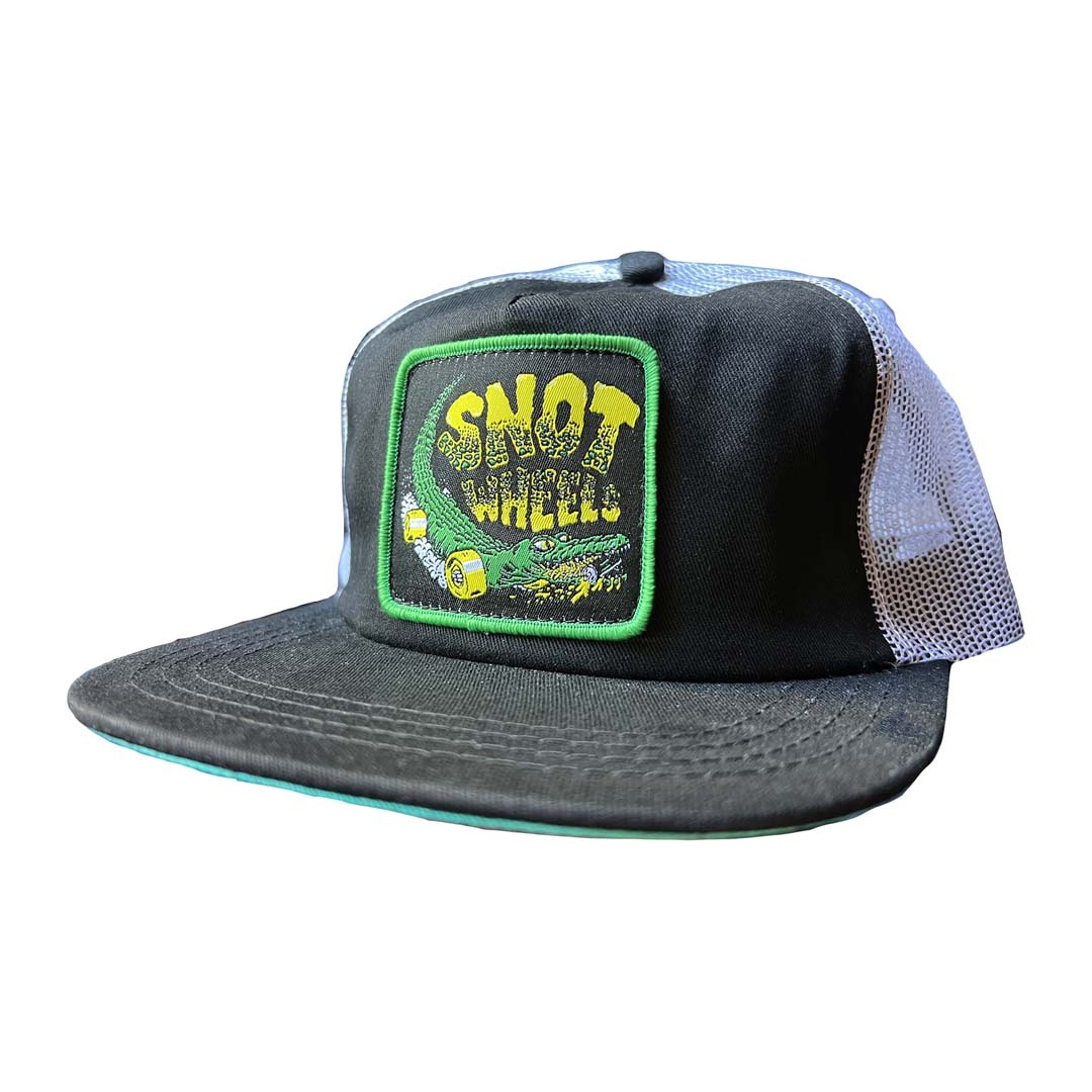 Snot Wheel Company Gator Trucker Hat Black/White