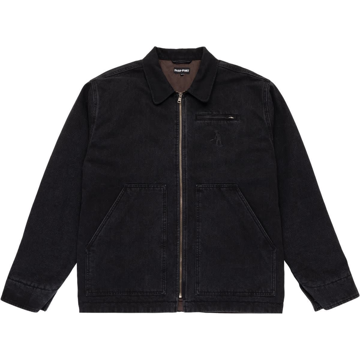 Pass~Port Solid Denim Packers Jacket R48 Black