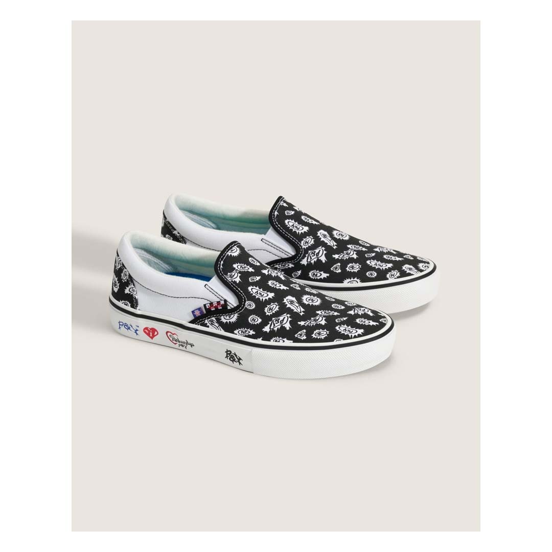 Vans Shoes Skate Slip On PunkAndYo Black/White