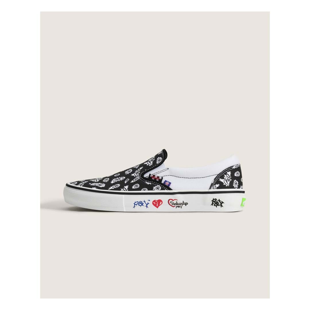Vans Shoes Skate Slip On PunkAndYo Black/White