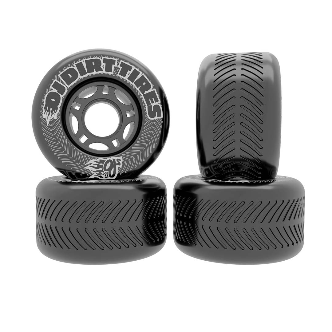 OJ Wheels Vandals Dirt Tires Thunder Juice Black 78a 70mm