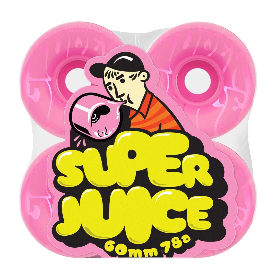OJ Wheels Bubble Gum Super Juice Transparent Pink 78a 60mm
