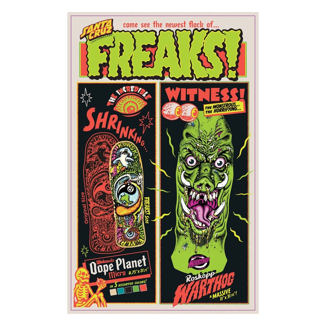 Santa Cruz Skateboards Roskopp Warthog Freaks 11.00"