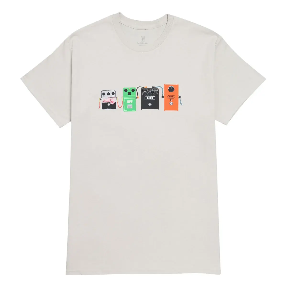 Girl Stomp Pedals Tee Silver
