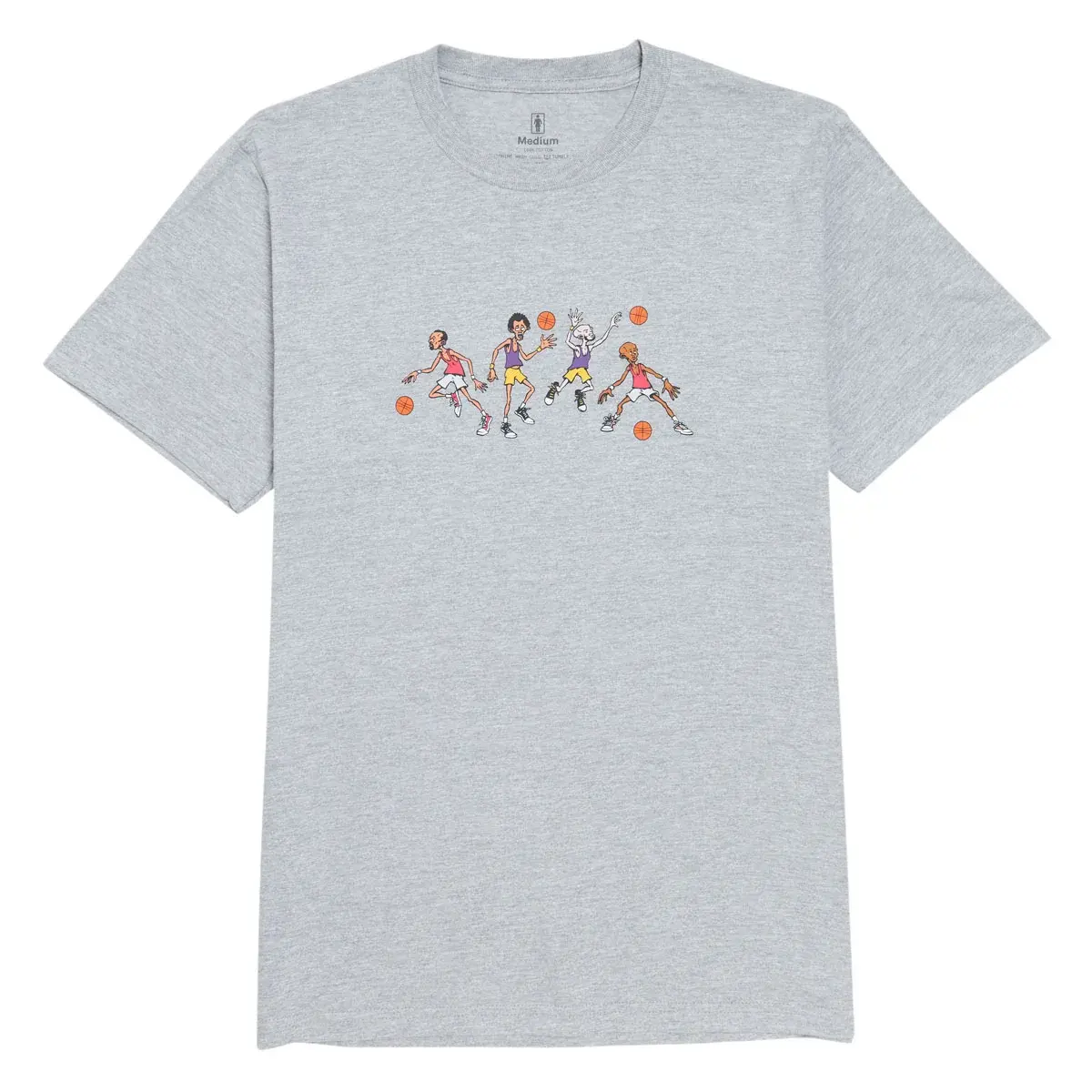 Girl Full Court Squad Tee Grey Heather