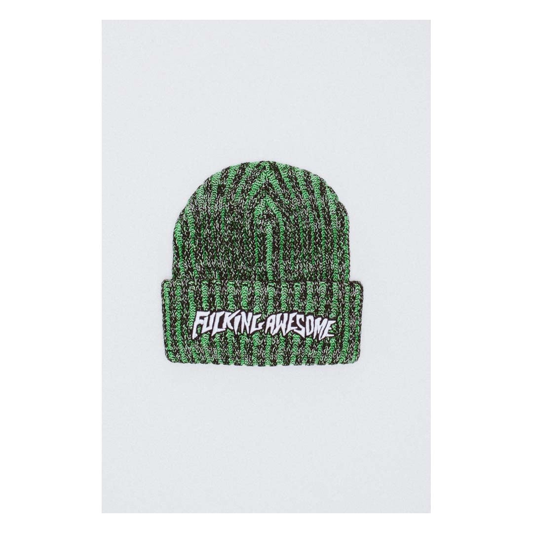 Fucking Awesome Reflective Stripe Beanie Black